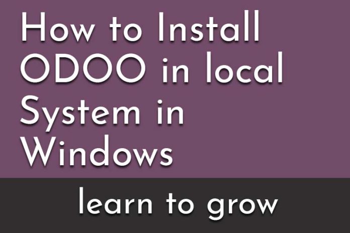 ODOO Installation in Windows